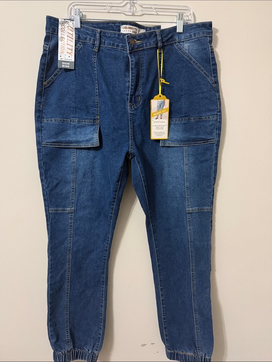Celebrity Pink Denim - Celebrity Pink Indigo Blue Denim Cargo Joggers